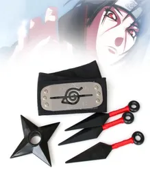 5pcs Cosplay Anime Naruto Kakashi Hatake Itachi Sasuke Banda da cabeça Kunai Unisex Gift Halloween Party PropMume7888144