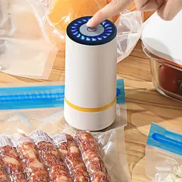 Maschinen USB Electric Air Evacuation Dichtung Pumpe Mini Handheld Food Packaging Packer Vakuumdichtungsmaschine Tragbare Vakuumversiegelung für Zuhause