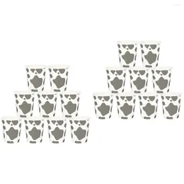 Disposable Dinnerware 40 Pcs Coffee Cups Paper Party Printing Drinks Birthday Tableware Child Supplies