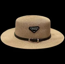 Flat Hat Designer Women039s Straw Hat Fashion Jazz Widebrim Hat Wysokiej jakości Men039s Suncreen8723228