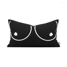Pillow Light Luksusowe okładki Czarne patchwork Rzutki do domu dekoracyjne S na salon sofa