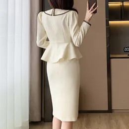 Naviu Women Rose Red Red Beige Suits Suits Slim Spring Adumn Новая элегантная офисная женщина.