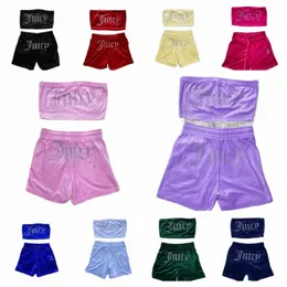 saftig träningskvinnor Summer Sweatsuit Women Two Piece Set Wrap Chest Shorts Suit Beach Nightclub Wholesale Artiklar Bulk massor kvinnor 0 o3pg#