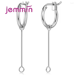 Orecchini a cerchio moda 925 cerchi circolari in argento sterling 5PAIRS/LOT DONNE ACCESSORI DI COMPONENTI DI MAZIONI DELLA GIOIELLI FAGGI