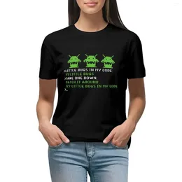 Kvinnors polos 99 Little Bugs i Code Software Engineer Programmer T-shirt Summer Top Plus Size Tops Cotton T Shirts Women