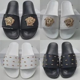 Designer tofflor lyx tofflor sommar tofflor män kvinnor palazzo strand inomhus platt flip flops läder lady kvinnor mode klassiska skor damer tofflor