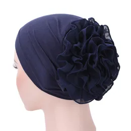 Beanies Turbante Women Flower Fold Cancer Chemo Hat 무슬림 스트레치 Turban Beanie Head Wrap Cap Gorras Autumn Summer Drop Delivery Spor Dholb