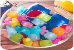 WOWCC 20pcs Star And Square Shaped Ice Cubes Plastic Reusable Multicolour I7091738