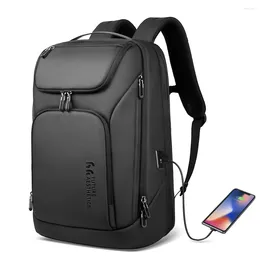 Backpack de bolsas escolares Backpack Homem à prova d'água 17.3 "Saco de laptop multifuncional de alta capacidade viajar com porta USB