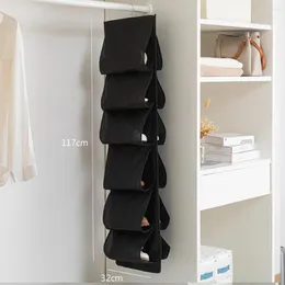 Storage Bags 12compartment Wall Hanging Bag Inside Clothing Multi-layer Closet Shoe Rack Threedimensional Behind The Door