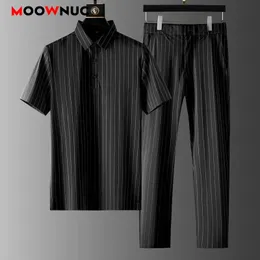 2023 Summer Mens Casual Sets Tshirts Calças Sportswear Jogger Momento Moda Madesuits Sweatshirt Hombre Fit Moownuc 240409