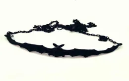 Chokers Fashion gótico preto grande asa aberta colarinhos de morcego voador de Halloween Men039s e Women039s Colar curto2909384