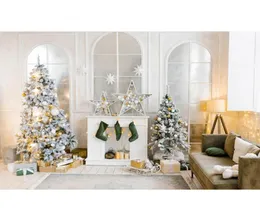 210x150cmクリスマス屋内テーマポグラフィマテリアル暖炉のクリスマスツリー子供の肖像画の背景POスタジオの小道具8355290の背景