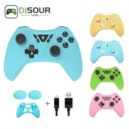 GamePads Disour Wireless Bluetooth Game Controller Gamepad Gamepad с турбо для Switch Pro/ПК беспроводной джойстик с силиконовым корпусом