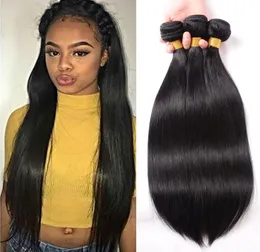 Günstige geradlinige malaysische jungfräuliche Haarwebe 3 Bündel Straight Human Hair Extensions Malaysian Human Hair Products3913621