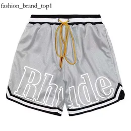 Дизайнер Rhude Mesh Short Fashion Beach Elastic Bants Men Men High Caffure Street Носить красные голубые черные фиолетовые брюки Rhude Short 7345 6772