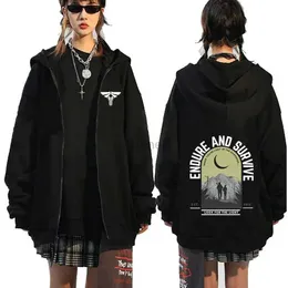 Women's Hoodies Sweatshirts The Last of Us Zipper Hoodie Mens Women Vintage Fashion Pullover Zip Up jacket Sweatshirt Casual High Quality Oversized Hooded 240413