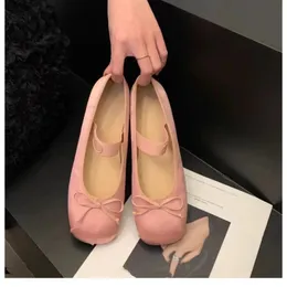 Zehen Mary Größe rund Jane plus Frauen Bogen Seiden Satin Ballett Springautumn Flats Frauen Schuhe 2 38