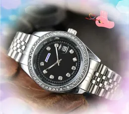 MILITÀ UNISEX DONNE DONNA OGGIEGGIO A BUSINESS Diamonds Diamonds DOT OROLOGIO IN ACCIAIO AUSCITA QUALZO DATA AUTOMATICA DATA DELL'OMMA BRACHETTO CHUAD