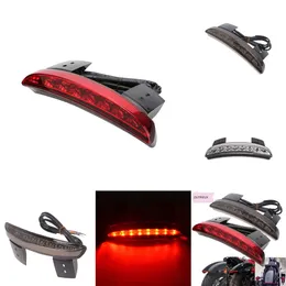 Nowe światła rowerowe tylna błotnik Krawędź czerwona dioda LED Lekki Motocykl dla Harley Touring Sportster XL 883 1200 Cafe Racer