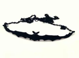 Chokers Fashion gótico preto grande asa aberta colarinhos de morcego voador de Halloween Men039s e Women039s Colar curto7131941