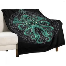 毛布の素晴らしいcthulhu投げ毛布の装飾的なソファソファ装飾のソファ