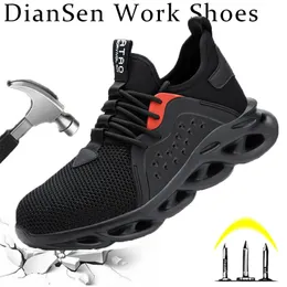 48 Size Unisex Work Safety Shoes Steel Toe Cap Light Breathable Sneaker For Men Anti-smash And Anti-puncture Safety Sneakers 240409