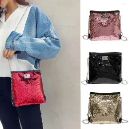 Sagne per le spalle Women Bag Messenger Fashion Sequestro di colore Solido Catena selvatica Secchio di personalità Simple Personality Leisure