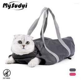 Carrieri di gatti Mysudui 2 in 1 funzione gatto sacca portatile taglio del chiodo di moderazione borsette regolabile boccone anti -presa anti.