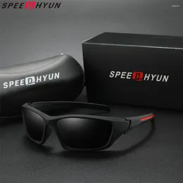 Солнцезащитные очки Speedhyun Men Night Vision Sun Glasses для дизайна бренда Высококачественные зеркальные очки мужчина вождение UV400