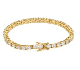 3mm 4mm Hiphop Tennis 79inch Bling Bling Zircon Bracelets for Men女性5926087