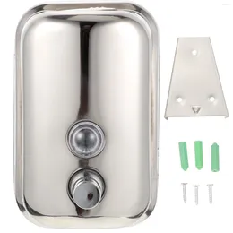 Liquid Soap Dispenser Wall Mounted Stainless Steel Shampoo Container Public Hanging Pressed Dispensers El Child