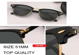 نظارة شمسية جديدة عالية الجودة للرجال للنيتما الكلاسيكية تصميم الأزياء Master 3016 Sun Glasses خلات اللوحات الشمسية 51 مم UV400 التدرج 1800881