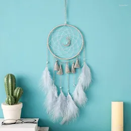 Decorative Figurines Creative Simple Feather Pendant Dream Catcher Wind Chimes Ornaments Home Wedding Decor Christmas Gift