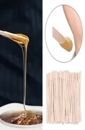 Electric Nose Ear Trimmers 100Pcs Disposable Wooden Waxing Stick Wax Bean Wiping Hair Removal Beauty Bar Body Tool2787541