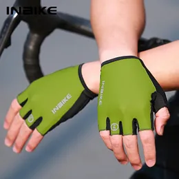 Inbike Mens Cycling Gloves Half Finger Summer MTB Shockabsorption Mountain Bike Pike Gym Sports Association 240402