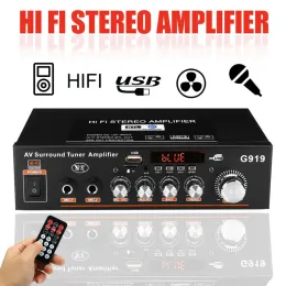 مكبرات الصوت 360W G919 Mini Amplificador Audio Bluetooth Stereo Power Amplifier FM SD HIFI 2CH AMP Music Player Amplifier Car 12V 220V