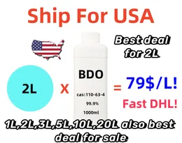 2pcs best deal for 99% Purity 1 4-B glycol 14 BDO 14 BDO 14B CAS 110-63-4 1, 4-diol 1 4-Butanediol 14B 1,4-Butylene BDO factory direct sale v0018 DHL FREE shipping fast delivery C22