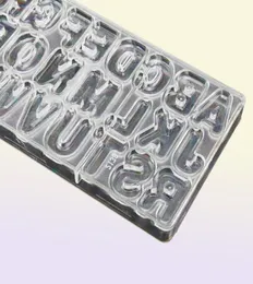 Big 3D -Schokoladenformbuchstaben Kuchenpfanne Schimmelpilze Para Pralinen Schimmelpilze für Schokoladen -Polycarbonat3780290