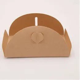 Gift Wrap 10pcs Retro Kraft Paper Love Buckle Envelope 2 Size Postcard Card Invitation Packaging Heart 175 110mm