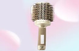 Nano Ionic Boar Brestle Hair Brush Salon Comb Barrel Blow Dry Hair Round Bruste i 4 storlekar Professionella salongstylingverktyg B087243694692