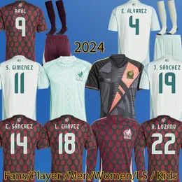 Mexico 24 25 Copa Soccer Jerseys Chicharito Raul Lozano 2024 Home Away Player Fans Version