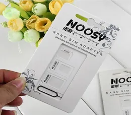 Noosy Nano SIM 카드 어댑터 4 in 1 마이크로 어댑터 in eject 핀 키 소매 패키지가있는 iPhone 55S66SSAMSUNG6064928