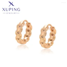 Brincos de argola xuping jóias moda elegante forma redonda cor de ouro para mulheres colegial Classic Party Gifts 14E2412024