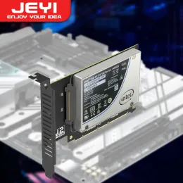 카드 Jeyi U.2 to PCIE 4.0 어댑터, NVME 2.5 "U.2 (SFF8639) SSD PCIE X4 X8 X16 확장 카드 U.2 SSD U.2 드라이브 (PEX4SFF8639)