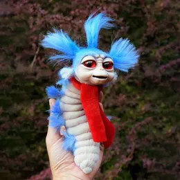 Divertimento giocattolo worm grazioso labirinti gravi figurine fatte a mano peli bambola peluche per bambini decorazioni per la casa artigianato figurina Natale 240409