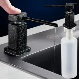 Dispensador de sabão líquido 250ml Dispensadores de pia de cozinha bombeia de bronze garrafa de plástico para lavagem de mão preta