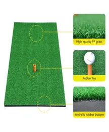 Simulering Lawn Golf Mat Residential Indoor Practice träffar Training Simulator Rubber Tee Holder Accessories AIDS1905158