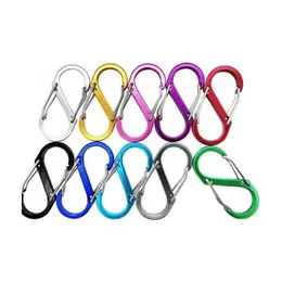 Carabiners 51X2M Large Keychain Mtifunctional Key Ring Outdoor Tools Cam S-Type Buckle 8 Characters Quickd Carabiner 0529 Drop Deliver Otrhy