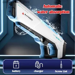 Sand Play Water Fun Electric Toy Water Gun Outdoor High Capacity Automatic Sensing Water Absorption High-Tech Water Gun Childrens Water Toy Q240413
